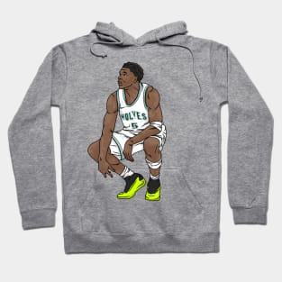 Anthony Edwards Ready For the Game - Cartoon Flat Style Hoodie